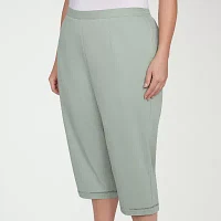 Alfred Dunner Santa Fe Womens Plus Capri Pant