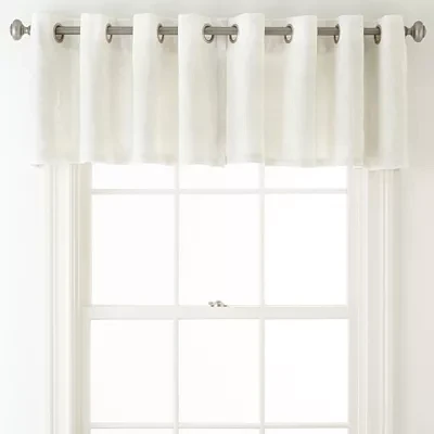 Liz Claiborne Quinn Leaf Grommet Top Single Insert Valance