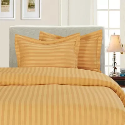 Elegant Comfort Luxurious Wrinkle Resistant Damask Stripe Duvet Cover Set