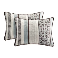 Madison Park Harvard 5-Pc Jacquard Quilt Set With Throw Pillows