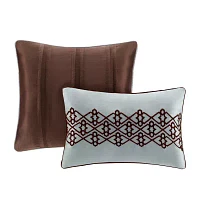 Madison Park Harvard 5-Pc Jacquard Quilt Set With Throw Pillows