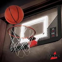 The Black Series LED Light-Up Basketball 18 Inch Hoop Sports Game with Mini Ball for Indoor/Outdoor Play