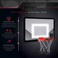 The Black Series LED Light-Up Basketball 18 Inch Hoop Sports Game with Mini Ball for Indoor/Outdoor Play