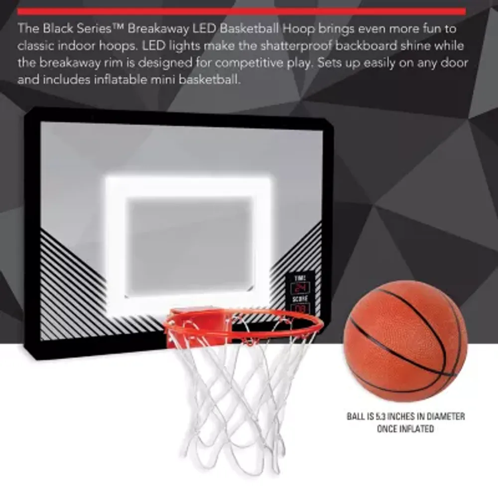 The Black Series LED Light-Up Basketball 18 Inch Hoop Sports Game with Mini Ball for Indoor/Outdoor Play