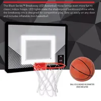 The Black Series LED Light-Up Basketball 18 Inch Hoop Sports Game with Mini Ball for Indoor/Outdoor Play