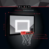 The Black Series LED Light-Up Basketball 18 Inch Hoop Sports Game with Mini Ball for Indoor/Outdoor Play