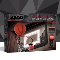 The Black Series LED Light-Up Basketball 18 Inch Hoop Sports Game with Mini Ball for Indoor/Outdoor Play