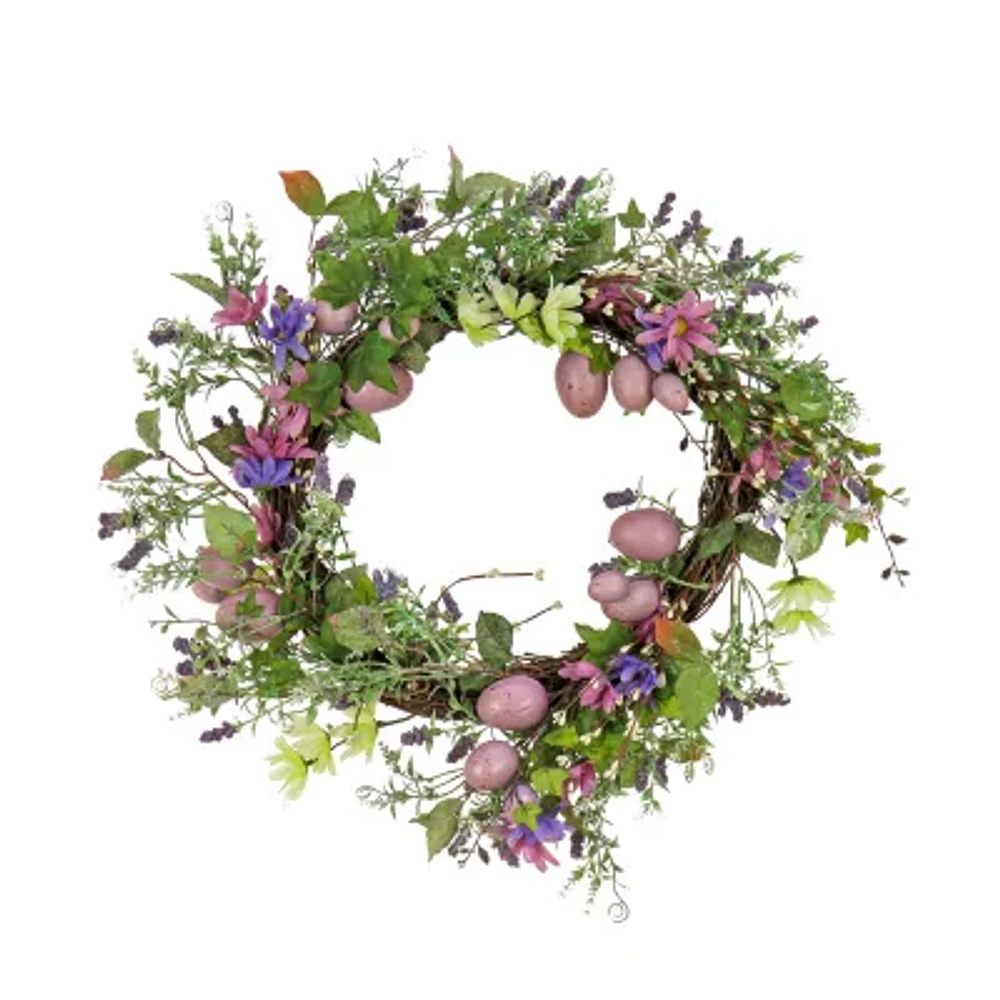 National Tree Co. 22 Flowering Pink Wreath