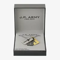 J.P. Army Men's Jewelry Stainless Steel 24 Inch Box Cross Pendant Necklace