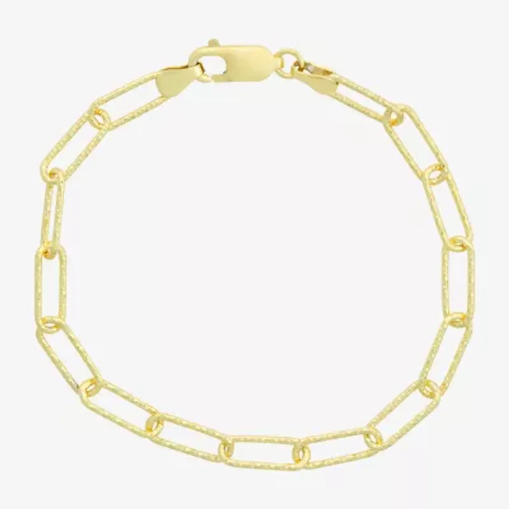 Circle link chain ankle bracelet available in gold or silver