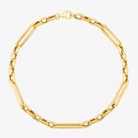 Made in Italy 14K Gold Hollow Figaro Chain Bracelet