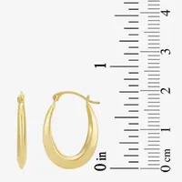 10K Gold 22mm Round Hoop Earrings