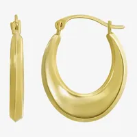 10K Gold 20mm Round Hoop Earrings