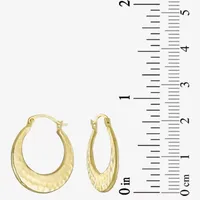 10K Gold 19.3mm Round Hoop Earrings