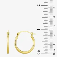 10K Gold 22mm Round Hoop Earrings