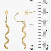 Twist Dangle 10K Gold Drop Earrings