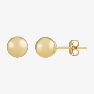 14K Yellow Gold 6mm Stud Earrings