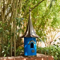 Glitzhome 32" Farmhouse Blue Pagoda Bird House