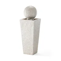 Glitzhome 40.25" Faux Terrazzo Resin Outdoor Fountain