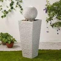 Glitzhome 40.25" Faux Terrazzo Resin Outdoor Fountain