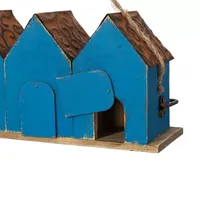 Glitzhome 17" Retro Blue Distressed Bird House