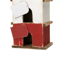 Glitzhome 13.75" Multicolored 3-Tiered Wooden Outdoor Bird House