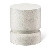 Glitzhome 17.25" MGO Faux Terrazzo Patio Garden Stool