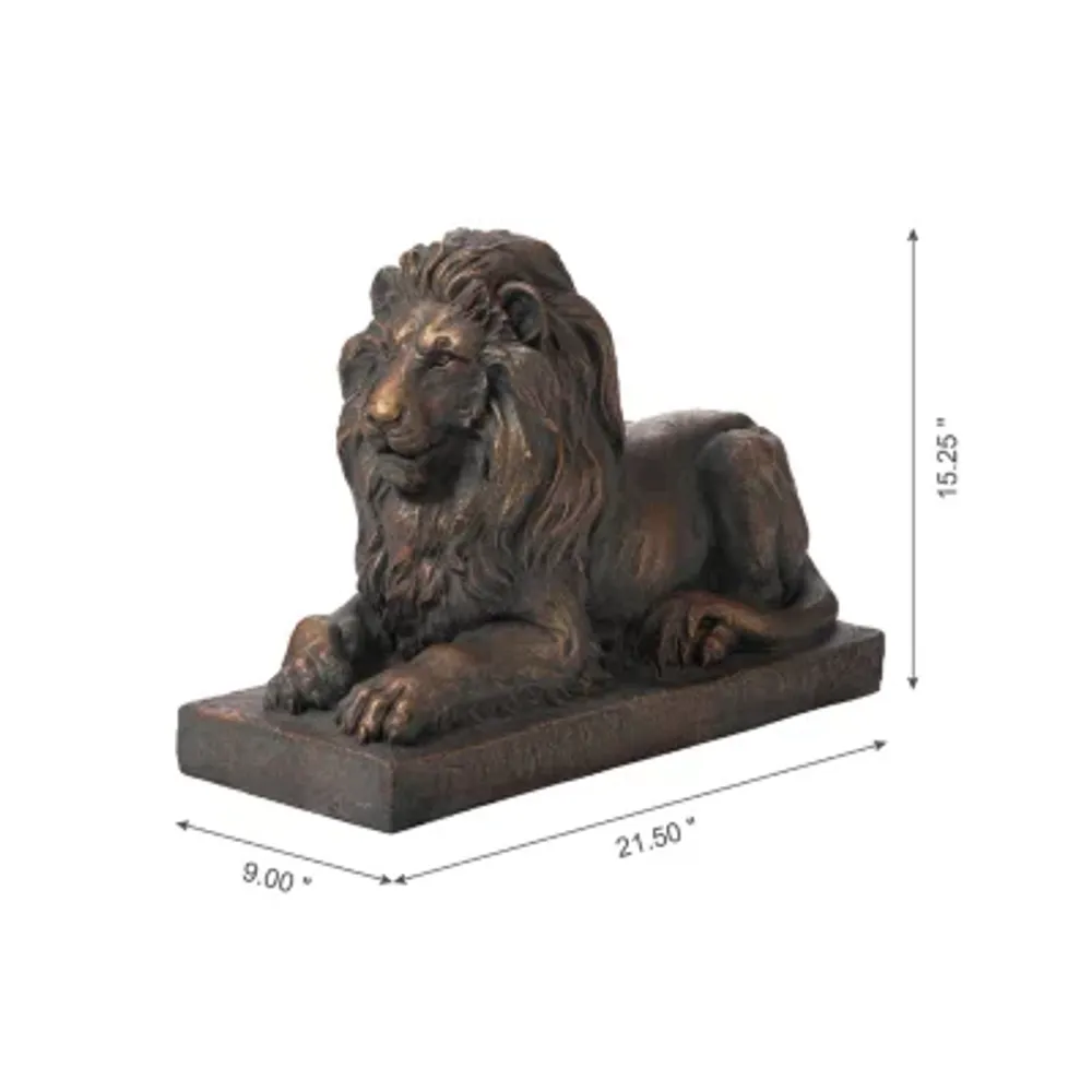 Glitzhome 2-pc. 21.5" MGO Lion Statue Figurine