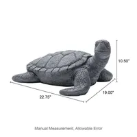 Glitzhome 22.75" MGO Tortoise Garden Statue Outdoor Figurine