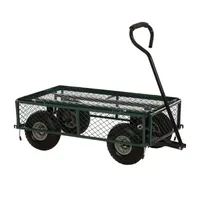 Glitzhome 37.5" Green Steel Garden Cart