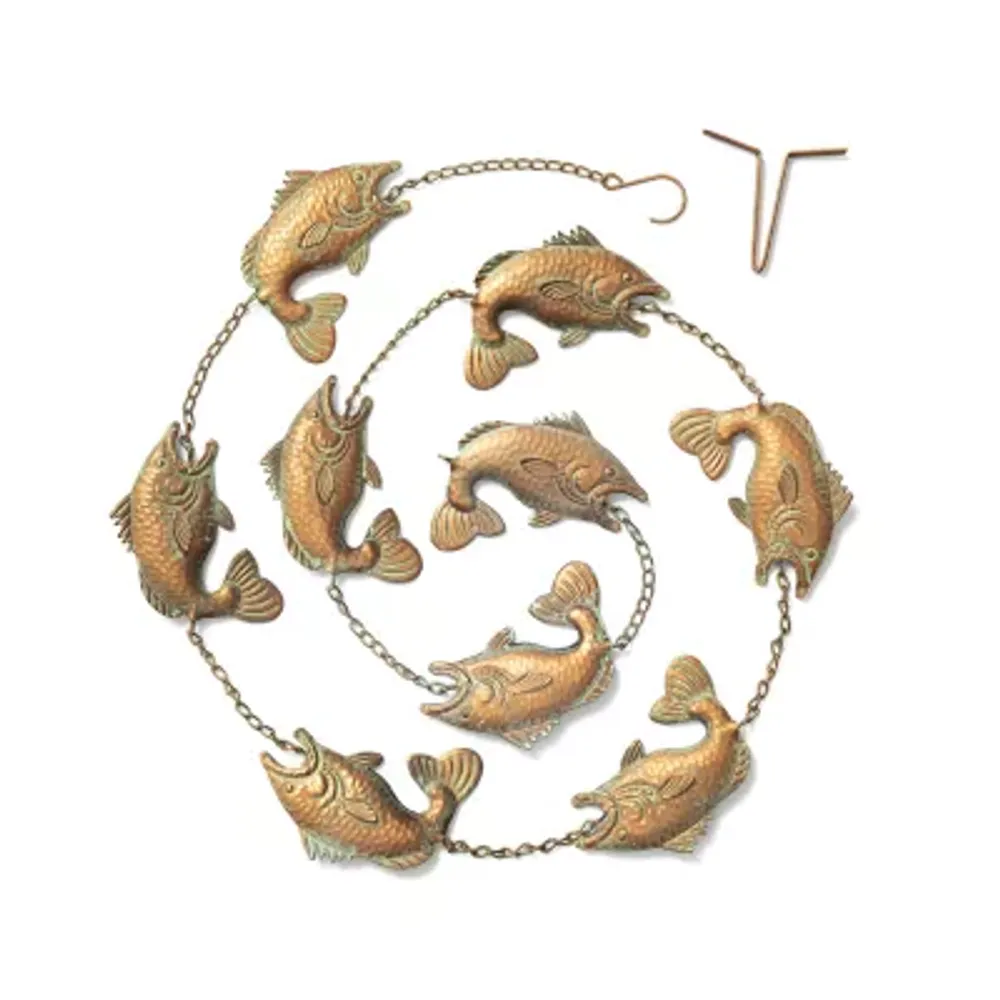 Glitzhome 8.5 Ft Fish Shaped Rain Chain Garland