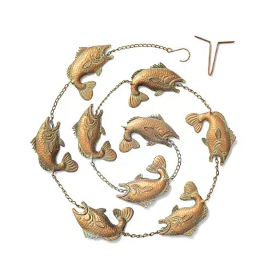 Glitzhome 8.5 Ft Fish Shaped Rain Chain Garland