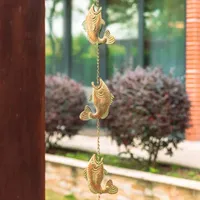 Glitzhome 8.5 Ft Fish Shaped Rain Chain Garland