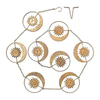 Glitzhome 8.5Ft Sun And Moon Rain Chain Garland