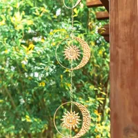 Glitzhome 8.5Ft Sun And Moon Rain Chain Garland