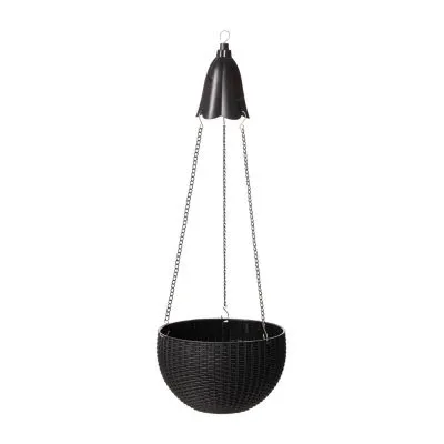 Glitzhome 30" Solar Lighted Hanging Planters