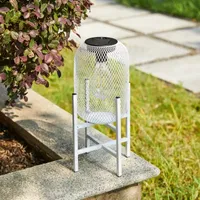 Glitzhome 2-pc. 14.25" Metal Solar Decorative Lantern