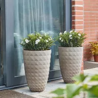 Glitzhome Set Of 2 Plastic Pot Planters