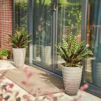 Glitzhome Set Of 2 Plastic Pot Planters