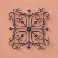 Glitzhome 23.5" Iron Floral Garden Wall Sign