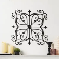 Glitzhome 23.5" Iron Floral Garden Wall Sign