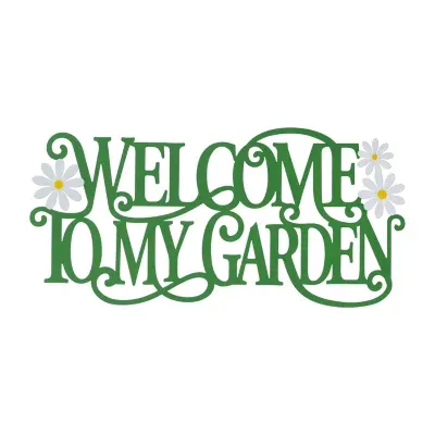 Glitzhome 24" Metal Cutout Welcome Wall Sign