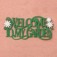 Glitzhome 24" Metal Cutout Welcome Wall Sign