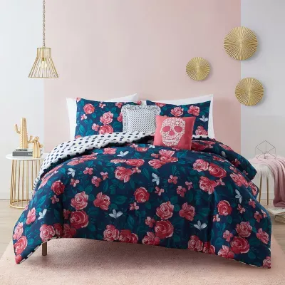 Mudd Sonya Floral Lightweight Reversible Comforter Set