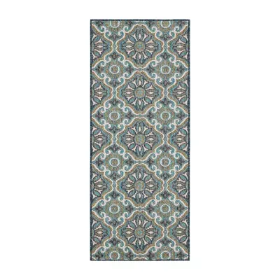 Mohawk Home Waterside Flatweave 2'6"X6' Indoor Outdoor Rectangular Runner