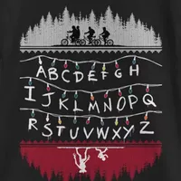 Little & Big Girls Christmas Stranger Things Crew Neck Short Sleeve Graphic T-Shirt