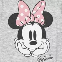 Disney Collection Little & Big Girls Crew Neck Short Sleeve Minnie Mouse Graphic T-Shirt