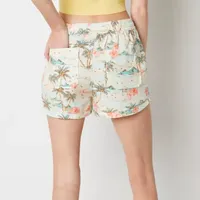 Arizona Womens Mid Rise Pull-On Short