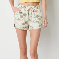 Arizona Womens Mid Rise Pull-On Short