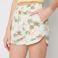 Arizona Womens Mid Rise Pull-On Short